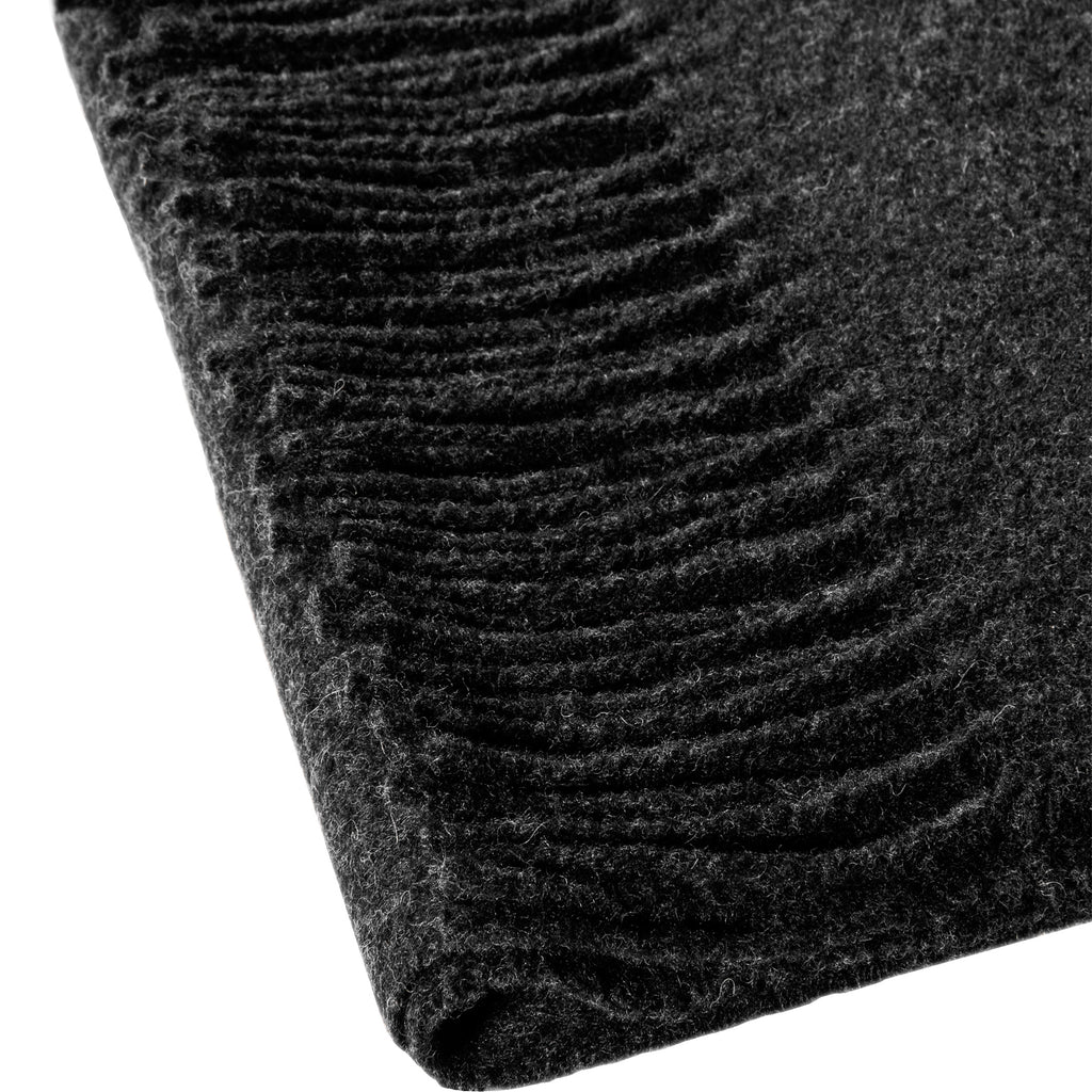 Echarpe anthracite en feutre de laine vierge Loding