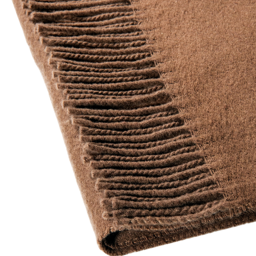  Echarpe camel en feutre de laine vierge