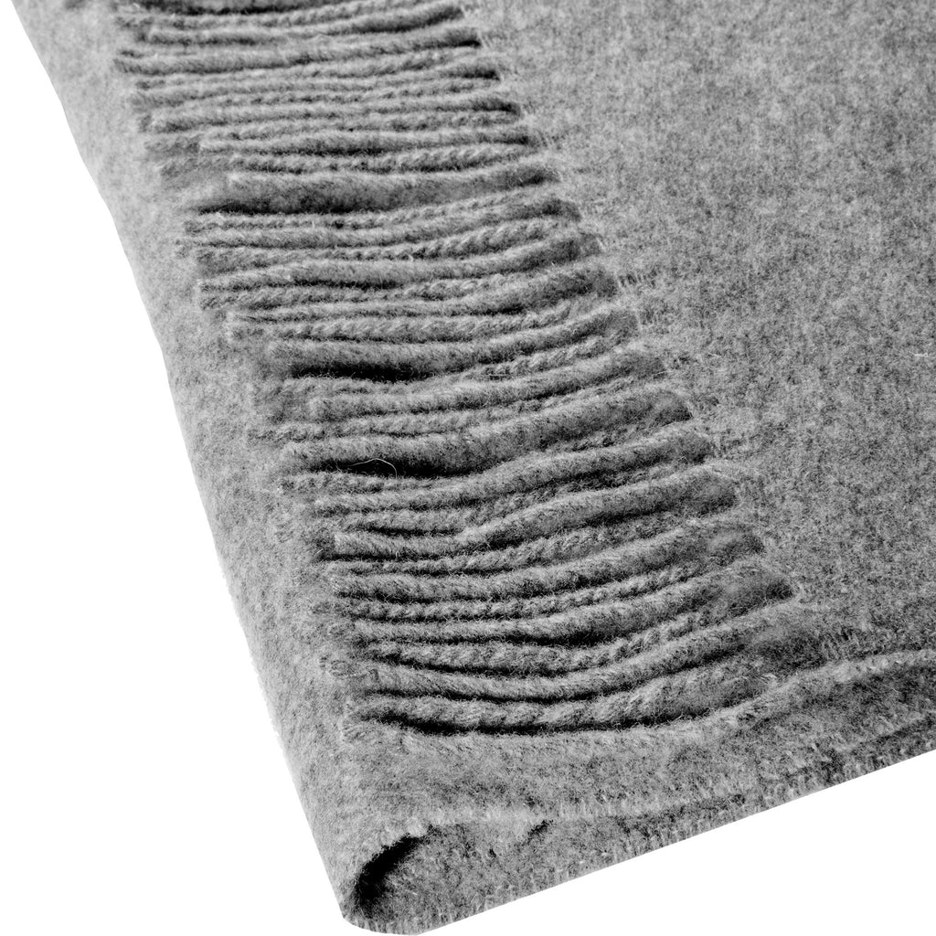 Echarpe pour hommes couleur grise en feutre de laine vierge