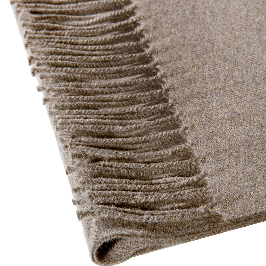 Echarpe pour hommes unie en pure laine beige de la marque Loding 