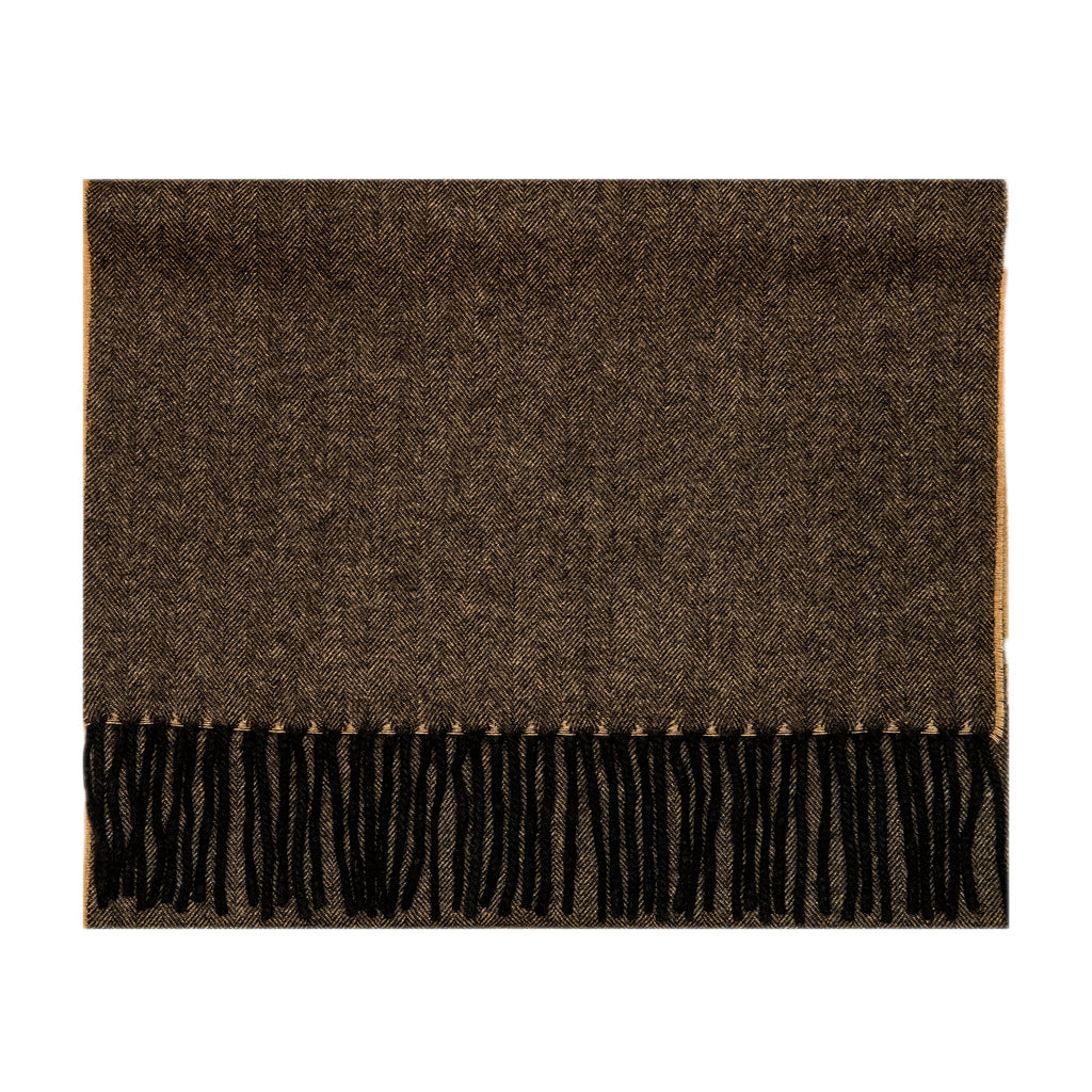 swatche, Echarpe chevrons en laine et cachemire beige