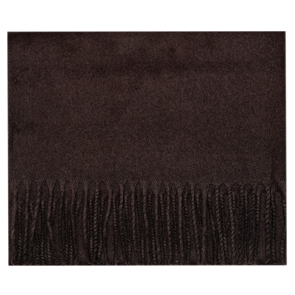 swatche, Echarpe unie pour hommes en pure laine marron